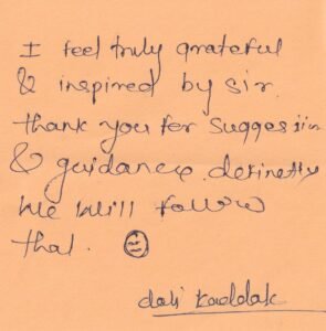 Corporate Mindset - Persistant Systems - kiran scholar 27 feb 2026 Smile sheet