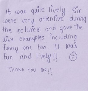 Corporate Mindset - Persistant Systems - kiran scholar 27 feb 2026 Smile sheet