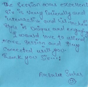 Corporate Mindset - Persistant Systems - kiran scholar 27 feb 2026 Smile sheet