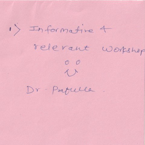 Handwritten validation card from Dr. Prafulla