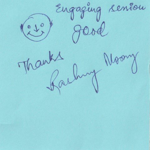 Handwritten validation card from Dr. Rashmy Moray