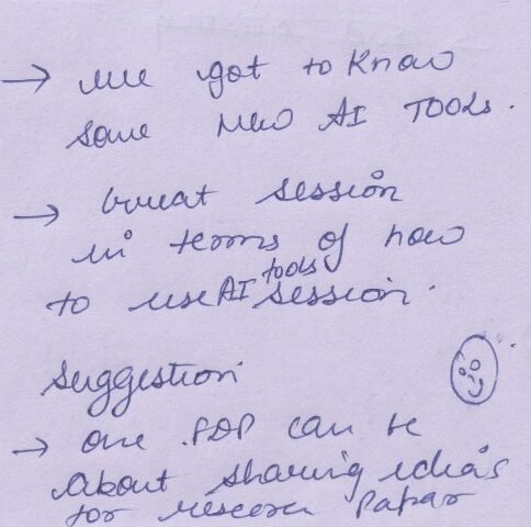 Feedback from Nidhip Joshi