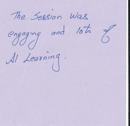 Feedback regarding AI learning